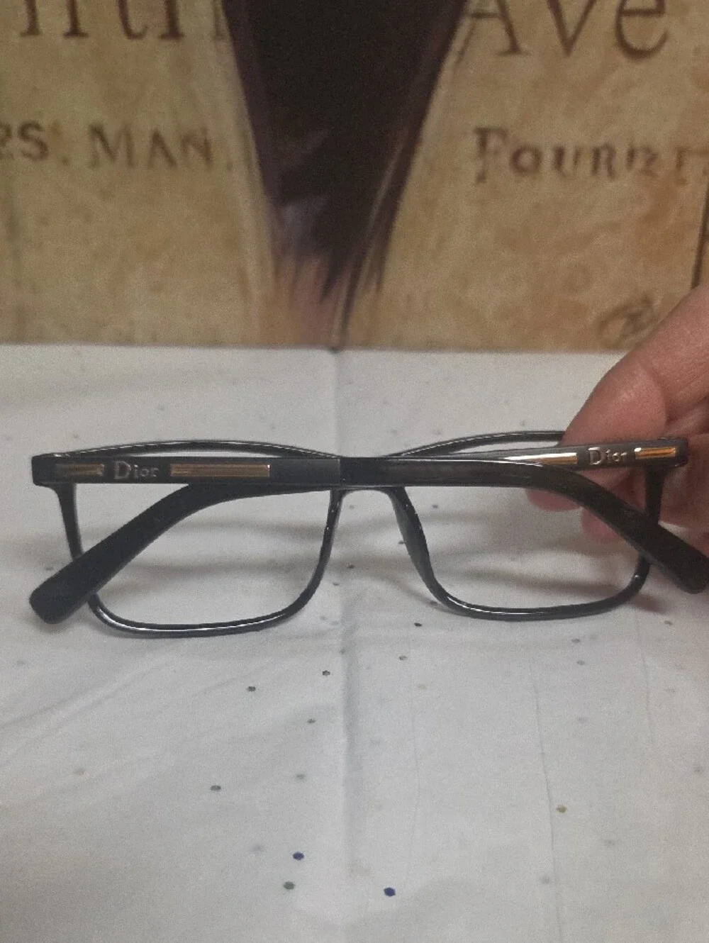 Dior Black Rectangle Eyeglass Frames ONLY